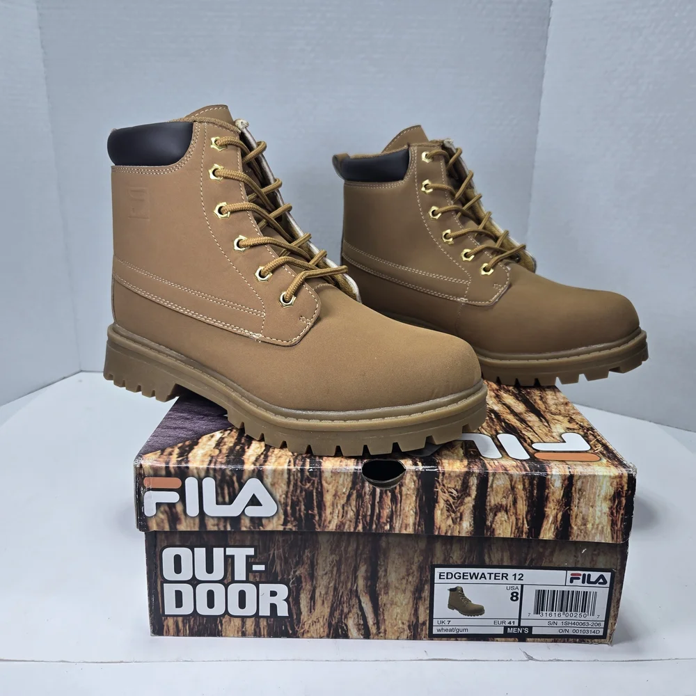 Fila Edgewater 12 Wheat Tan Outdoor Boots Men's Size 8 New w/ Small Flaws